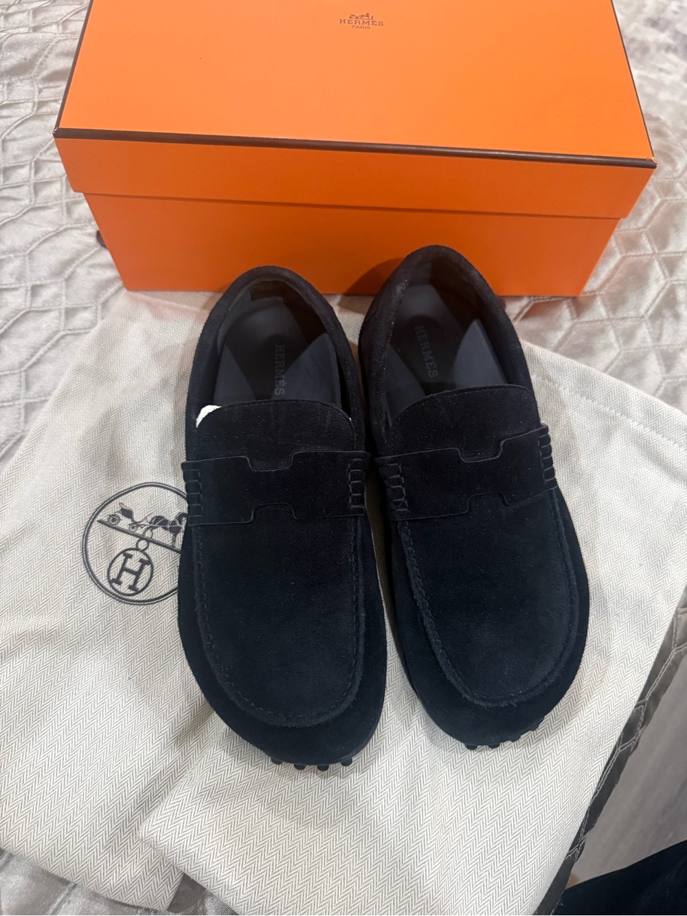 Authentic Hermes Lazy loafers
